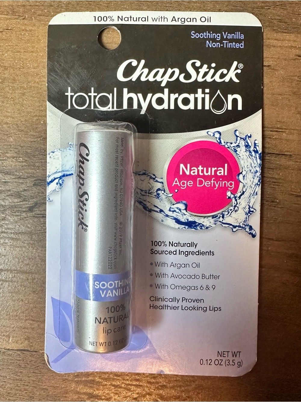 ChapStick Total Hydration 3-IN-1 Lip Care Soothing Vanilla NonTinted Sealed